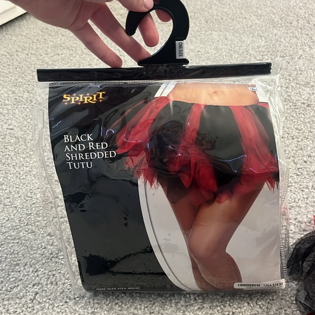 Spirit Halloween Devil Costume- Corset Top, Tutu And Horns Included. Worn Once.